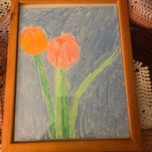 Original art work “tiptoe through the tulips”